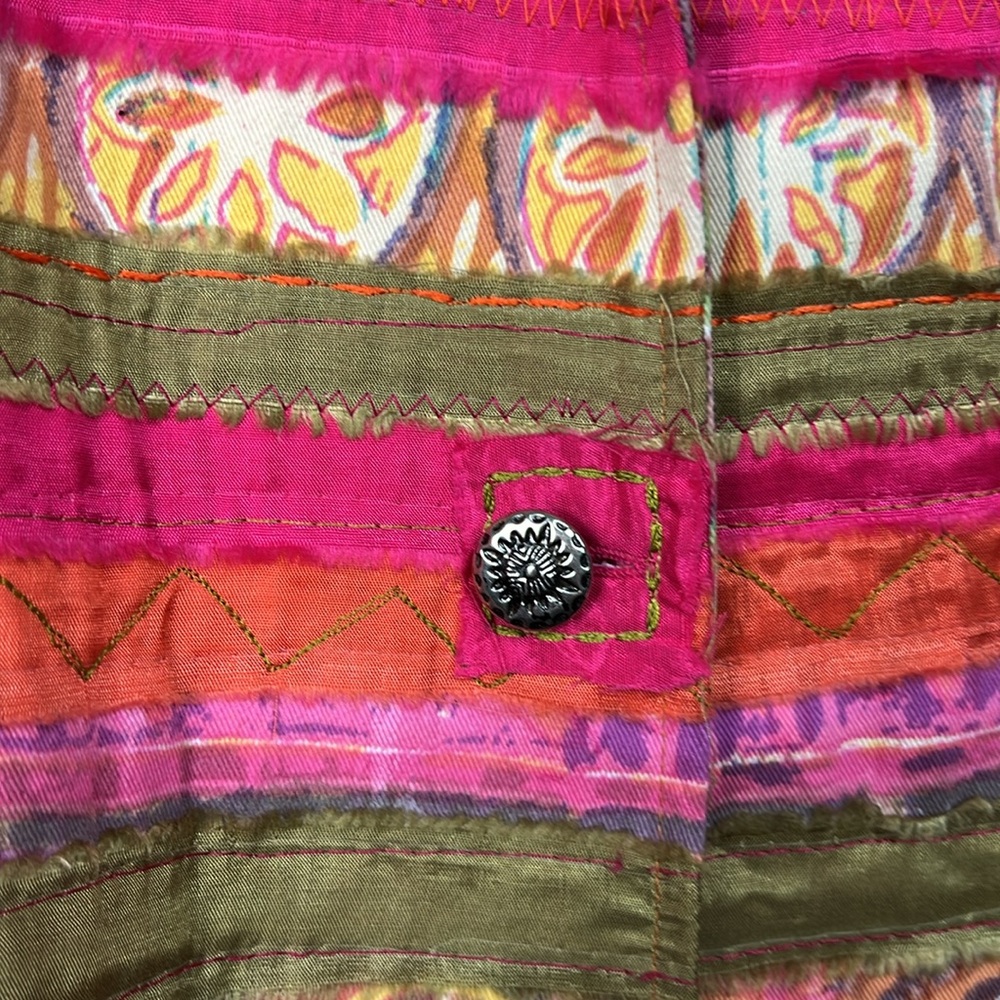 Coldwater Creek Pink Multicolor Patchwork Ribbon … - image 6